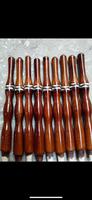 Farida Hookahs Shisha Mini Mewah Mesir dengan Selang Panjang Desain Lurus, Corong Kayu Berukir, Lapisan Pernis