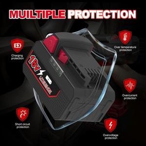 Pin thay thế trạng thái rắn OEM 6000mAh 18650 cho pin Mil 48-11-1850, tương thích với pin Mil 18V 6.0Ah - Product Image 1