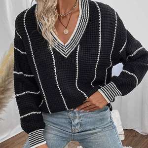 Maglione da <span class=keywords><strong>Donna</strong></span> Comodo per Autunno e Inverno, Pullover Casual a Maniche Lunghe, Morbido e Caldo, Ideale per l'Ufficio e la Moda Quotidiana - Product Image 5