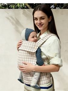 Marsupio Ergonomico Personalizzato a Pied-de-Poule per Neonati, Leggero e Confortevole, per Bambini da 3-11 kg, con Supporto Regolabile per il Collo - Product Image 2