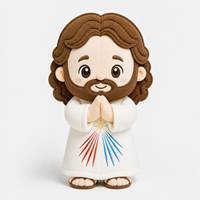 Peluche personnalisée OEM ODM sur le thème de la Bible, figurine religieuse brodée, jouet en peluche Chibi, cadeau chrétien