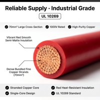 Câble d'alimentation souple à conducteur nu HV UL10269 2/0 AWG 70 mm² à brins fins, prix usine, pour onduleur solaire et bus CC