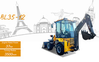 AOLITE CE 35-12 1.2t pelle frontale chinoise chargeuse sur pneus ALT 4WD mini pelle chargeuse pelleteuse arrière houe équipement construction