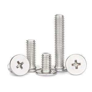 Vis de machine à tête plate ultra-mince en acier zingué M1.2 M1.4 M1.6 M2 M2.5 M3 M3.5 M4 M5 Métriques standard et non standard - Product Image 2