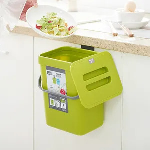 新设计3L 5L壁挂式垃圾垃圾桶带塑料袋垃圾桶室内厨房迷你便携式悬挂商用垃圾桶