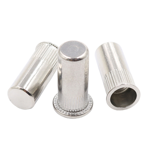 Tuerca remachable de cabeza plana de acero inoxidable 304, tuerca insertable roscada para orificio ciego, M3 M4 M5 M6 M12, tuerca remachable métrica con cuerpo moleteado - Product Image 2