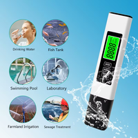 Stylo testeur d'eau numérique 3 en 1, haute précision, mesure du TDS, de l'EC et de la température, rétroéclairage bicolore pour aquarium, eau potable