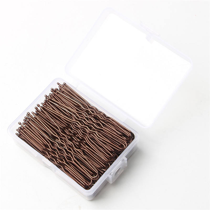 6cm 100 pièces brun clips en forme de U