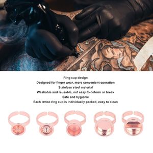 แหวนกาวสีไมโครเบลดดิ้งขนาดกลาง ฝาครอบถ้วยหมึกสำหรับ PMU ต่อขนตาและคิ้ว - Product Image 6