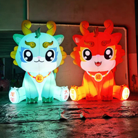 Kinqee Nouvel An Dragon Mascotte Gonflable Art Installation Long Gonflable Géant Ballon Gonflable Dragon