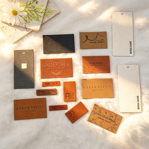 Étiquettes en métal et cuir personnalisées, imprimées et gaufrées, patchs de marque en cuir PU pour accessoires de jeans en denim - Product Image 3