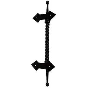 Poignée de porte ambidextre à commande tactile, forgée à la main, revêtement poudré noir, style industriel, pour chambre, hôtel, centre commercial - Coshik Exports - Product Image 6