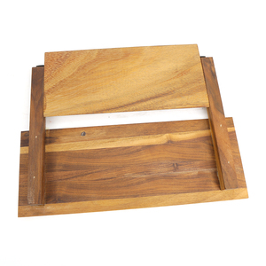 Rak penyimpanan pisau dapur magnet, tempat pisau dapur blok magnetik kayu dengan tampilan penyimpanan peralatan makan magnet kuat - Product Image 4