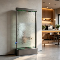 Fontaine murale en verre sur mesure pour intérieur, cascade autoportante, panneau mural cascade