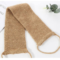 Gant exfoliant pour le corps en sisal et chanvre, fait main, écologique, avec logo personnalisé, pour le lavage corporel, la douche et l'élimination des peaux mortes