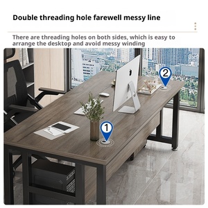 Dingshuai โต๊ะทำงานไม้สไตล์โมเดิร์นแบบ A62สำหรับเจ้านายผู้จัดการฝึกหัดใช้คอมพิวเตอร์ในครัวเรือน - Product Image 3