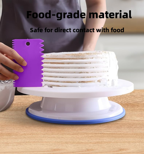 Juego de 3 piezas de silicona azul para repostería: cortador, espátula y alisador personalizado para pasteles y repostería - Product Image 4