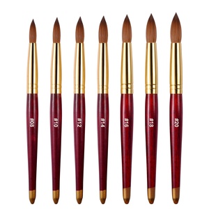 Professionnel 100% Kolinsky brosse <span class=keywords><strong>haut</strong></span> <span class=keywords><strong>de</strong></span> <span class=keywords><strong>gamme</strong></span> longue durée lisse haute ressort brosse Kolinsky épaisse pour ongles en <span class=keywords><strong>acrylique</strong></span> - Product Image 1