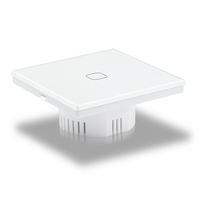 CNSKOU Europe Nouveau Design CE ROHS UKCA 2000W Domotique 1/2/3 Boutons Interrupteur Mural Tactile Sans Fil en Verre PC pour LED