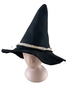 Halloween Witch Hat Dress Up Oktoberfest Hat Foldable Wide Brim Cosplay Beer Hat