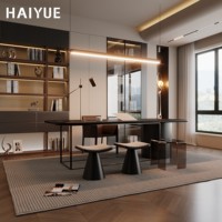 Bibliothèque haute en bois massif HAIYUE avec étagères réglables pour salon, bibliothèque