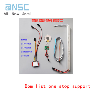Accessoire électronique de table de chevet intelligente Charge sans fil 15W adaptée aux lumières LED avec interrupteur tactile Module audio Bluetooth - Product Image 2
