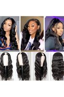 Perruques brésiliennes U-Part en cheveux humains vierges Remy, Lace Body Wave pour femmes noires, sans colle, sans couture, couleur naturelle, pour débutantes