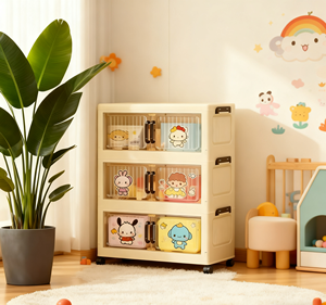 خزانة ملابس منزلية فاخرة قابلة للطي بباب مزدوج متكاملة قابلة للطي خزانة ملابس بلاستيكية قابلة للطي - Product Image 5