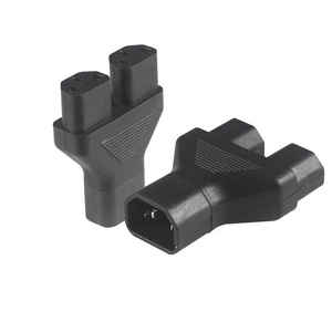IEC C14 to 2X C13 <b>Power</b> <b>Adapter</b> Universal Male to Female Plug Converter AC <b>Power</b> Splitter for Industrial Use - Product Image 1