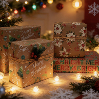 Papier d'emballage kraft brun 0,43x3m pour Noël, anniversaire, emballage de fleurs, fleuristes, rouleau de papier de soie