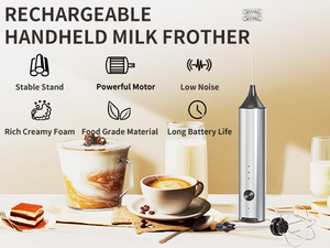 เครื่องตีฟองนมสแตนเลส KLT แบบชาร์จไฟได้ สำหรับกาแฟ ชา ดีไซน์มินิมอล - Product Image 2