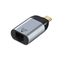 Adaptateur USB-C vers DP/Mini DP/VGA/RJ45/HDTV 8K/4K/1080P Vidéo 1000 Mbps LAN Ethernet en Aluminium pour Ordinateur Portable et Caméra - Nouveauté Promotionnelle