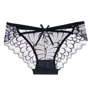 Culottes de bikini en maille légère de luxe ODM 2024 pour femmes, taille basse, respirantes, fines bretelles, sans couture, sexy, dentelle 'Temptation' - Product Image 4