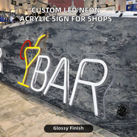 Enseigne néon LED personnalisée pour entreprise, 7 mm, acrylique brillant, éclairage BAR, publicité pour entreprises, clubs, parcs, taxis, voitures, multicolore, IPX3