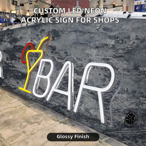 Enseigne lumineuse au néon personnalisée en acrylique 5V LED pour voiture, bar, bureau, décoration de mariage avec logo personnalisé - Product Image 4