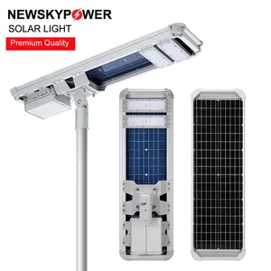 2024 New Design Double Side Charge Solar Energy Powered 120W Street Light IP67 All In One Road Project For Highway Street Light