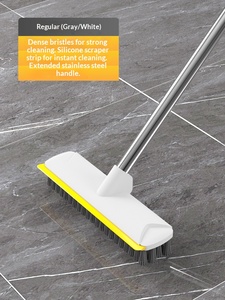 Brosse à sol en PVC plastique avec <span class=keywords><strong>peigne</strong></span> et long manche de Zhejiang pour le nettoyage des carreaux de salle de bain et des tapis - Product Image 5