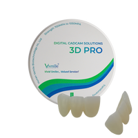 Blocs de Zircone Dentaire 3D Pro Multicouche à Haute Résistance Chromatique pour Ponts Longs, Couronnes et Matériaux de Prothèses Dentaires, Disque de 98mm*12mm, Certifié CE