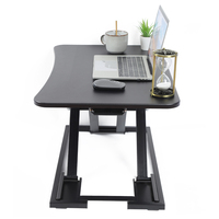 Convertisseur de bureau debout portable réglable moderne noir en gros personnalisé