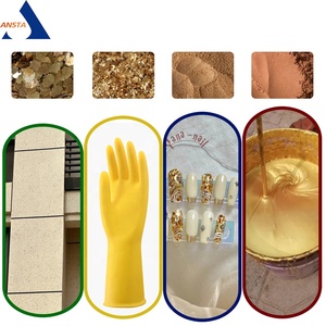 Оптовая продажа, натуральный синтетический слюда, кальцинированный Золотой слюдяной чешуйчатой стружки, мусковитовый порошок - Product Image 1