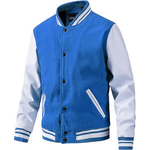 Premium Wool Varsity Jacket with PU Leather Sleeves Custom Embroidery 2025 Trendy College Fashion - Product Image 6