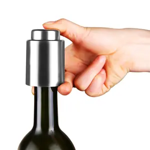 Wholesale red wine bottle ABS material stainless steel shell sealer vacuum wine stopper extends wine shelf life to 30 days