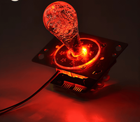 Manettes USB de haute qualité avec LED pour borne d'arcade, manette en plastique pour machine de jeu d'arcade