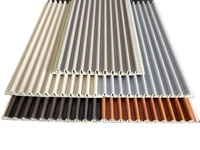 WPC persienne plastique facile à installer PVC 3D panneau mural cannelé emboîtement décoration intérieure rustique étanche ignifuge