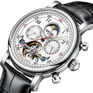 Mechanical Automatic Wristwatch Men's Watch J082 Luxury Leather Fast Shipping Custom Logo