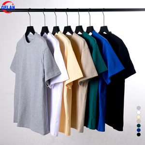 T-shirt Homme <span class=keywords><strong>Gelan</strong></span> 350g Oversize à Épaules Tombantes et Encolure Ajustée – Qualité Personnalisée Streetwear en Coton Épais Style Décontracté - Product Image 1