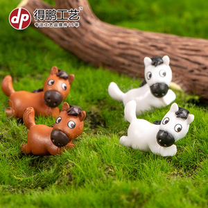 Figuras de poni reclinadas en miniatura Dp, adornos de jardín de animales de dibujos animados blancos, accesorios decorativos para interiores y exteriores - Product Image 5