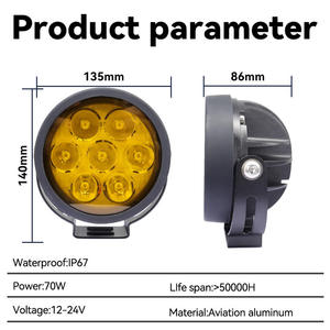 ไฟขับขี่ LED ออฟโรดขนาด 4.5 นิ้วสำหรับมอเตอร์ไซค์ ไฟสปอตไลท์เสริม ไฟตัดหมอก สีฟ้า กำลังไฟ 60 วัตต์ รุ่นใหม่ - Product Image 6