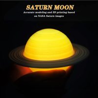 Lampe Saturne LED d'ambiance avec minuterie, Lampe Lune RGB, Lampe étoile tactile, intensité réglable, alimentation USB, Cadeaux d'anniversaire et de Noël