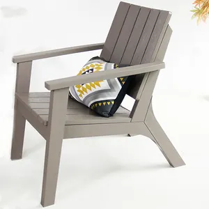 Desain KD Mudah merakit kursi taman luar ruangan tampilan kayu